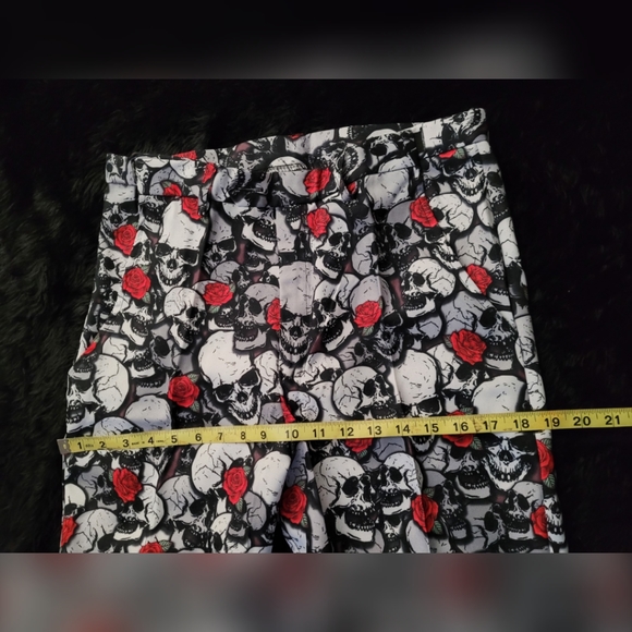 Era Spooky Skull & Roses Men's Suit Jacket Pants & Tie - Picture 6 of 11